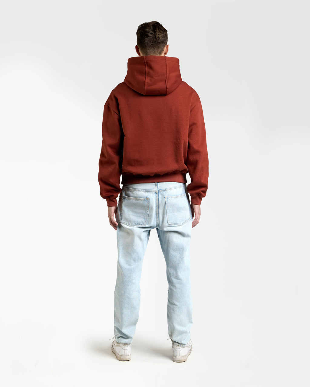 box crop hoodie embroidery brown