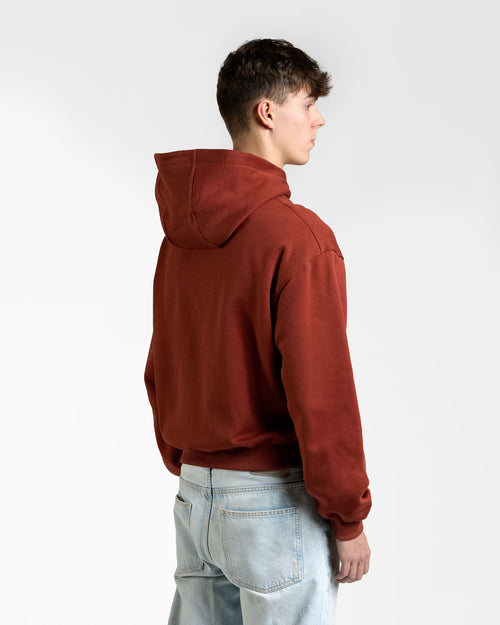 box crop hoodie status brown