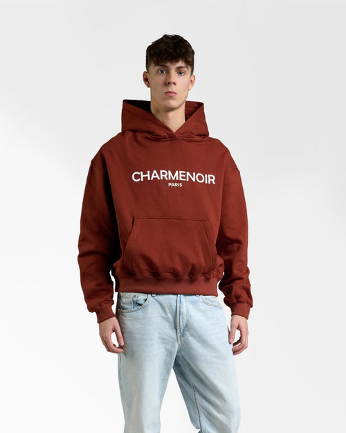 box crop hoodie status brown