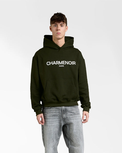 box crop hoodie status green